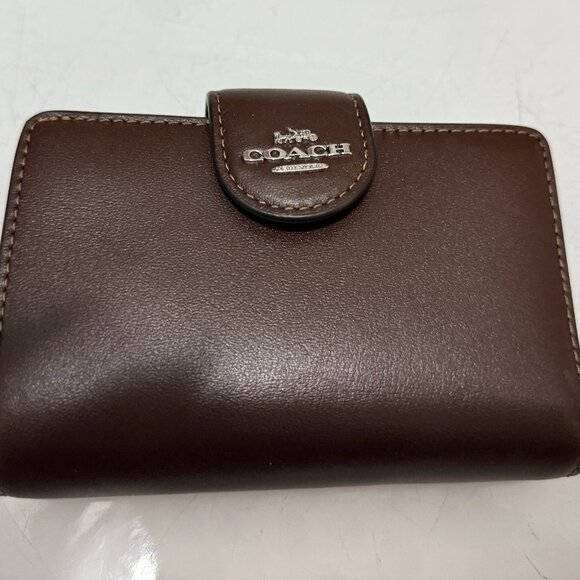 Coach Medium Corner Zip Wallet  Maple - Picture 1 of 6